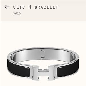 Black Hermès Bracelet Clic H bracelet